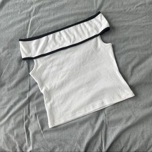 Zara White top with contrast